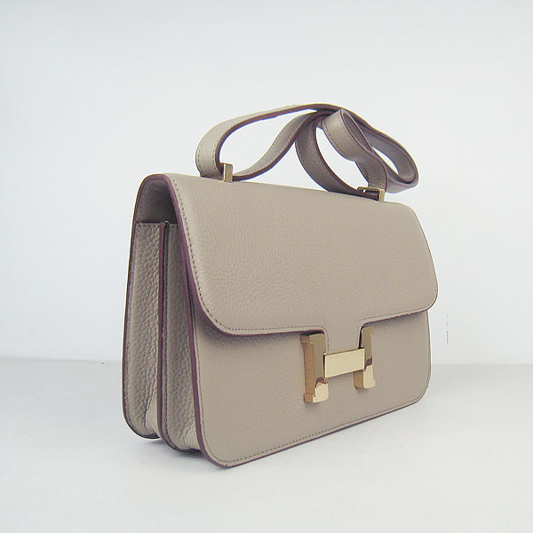 7A Hermes Constance Togo Leather Single Bag Grey Gold Hardware H020 - Click Image to Close
